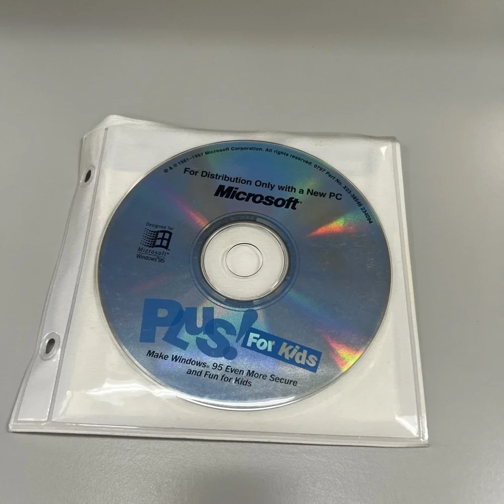Microsoft Plus! For Kids – Windows 95 - 1997 - w/Manual